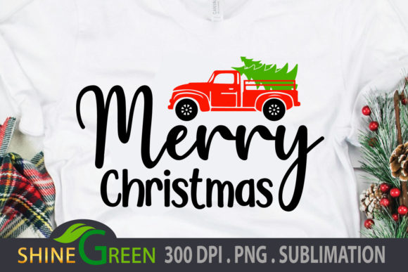 Christmas Tree Truck Merry Christmas SVG