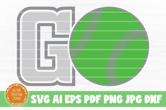 GO Softball Svg Cut File