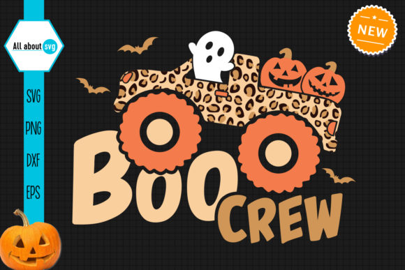 Halloween Leopard Truck Svg, Boo Svg