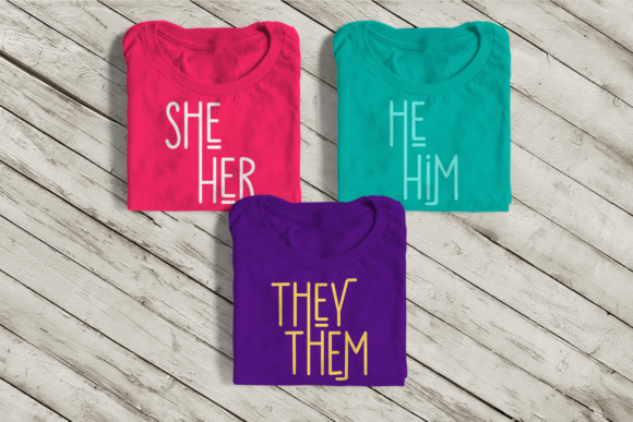Pronoun SVG Trio: A Designer’s Perspective on Style and Stitchability